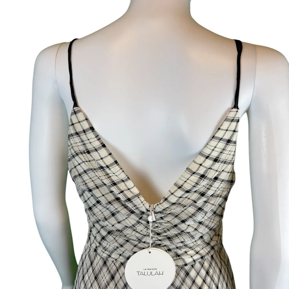 TALULAH La Maison Wild Heart Midi Dress Plaid NWT - Picture 7 of 9
